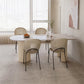 Modern White Dining Table Stone Dining Table for Kitchen Use Free Form 70.9"L x 31.5"W x 29.5"H Without Chairs Clearhalo 'Dining Tables & Seating' 'Dining Tables' 'dining_table' 'furn' 'furn_dining_table' 'Furniture' 'Kitchen & Dining Furniture' 6391339