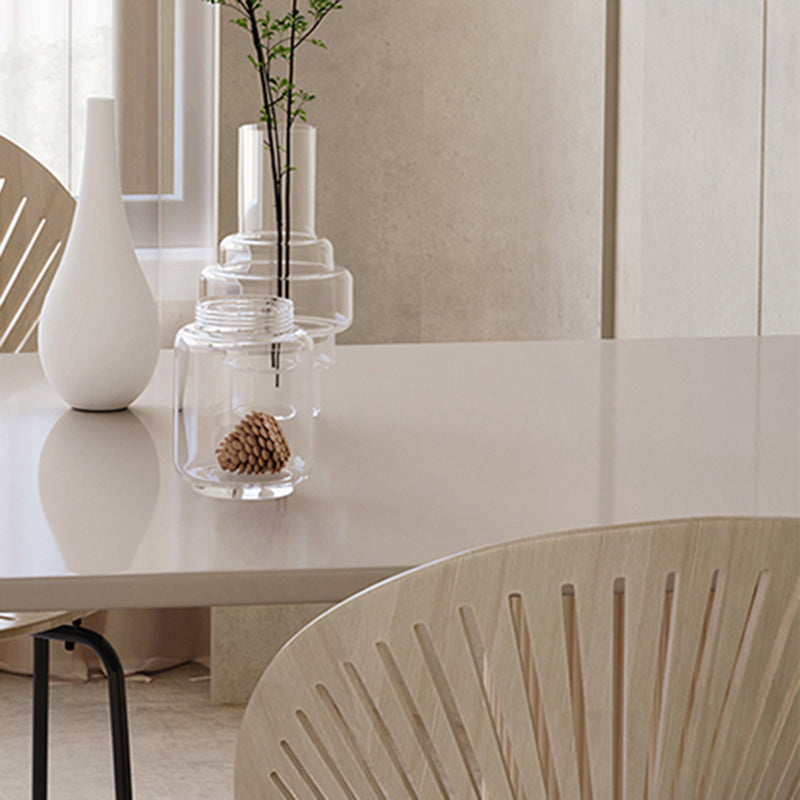 Modern White Dining Table Stone Dining Table for Kitchen Use Clearhalo 'Dining Tables & Seating' 'Dining Tables' 'dining_table' 'furn' 'furn_dining_table' 'Furniture' 'Kitchen & Dining Furniture' 6391342