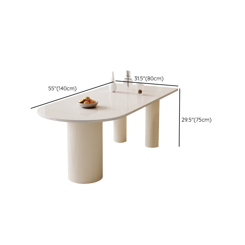 Modern White Dining Table Stone Dining Table for Kitchen Use Clearhalo 'Dining Tables & Seating' 'Dining Tables' 'dining_table' 'furn' 'furn_dining_table' 'Furniture' 'Kitchen & Dining Furniture' 6391347