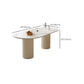 Modern White Dining Table Stone Dining Table for Kitchen Use Clearhalo 'Dining Tables & Seating' 'Dining Tables' 'dining_table' 'furn' 'furn_dining_table' 'Furniture' 'Kitchen & Dining Furniture' 6391348