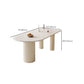 Modern White Dining Table Stone Dining Table for Kitchen Use Clearhalo 'Dining Tables & Seating' 'Dining Tables' 'dining_table' 'furn' 'furn_dining_table' 'Furniture' 'Kitchen & Dining Furniture' 6391351