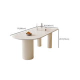 Modern White Dining Table Stone Dining Table for Kitchen Use Clearhalo 'Dining Tables & Seating' 'Dining Tables' 'dining_table' 'furn' 'furn_dining_table' 'Furniture' 'Kitchen & Dining Furniture' 6391351