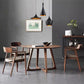 Table à manger ronde à double piédestal Table moderne en bois d'hévéa pour la cuisine