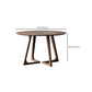 Table à manger ronde à double piédestal Table moderne en bois d'hévéa pour la cuisine