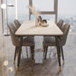 Rectangle Black Base Dining Table Modern Stone Table for Living Room Clearhalo 'Dining Tables & Seating' 'Dining Tables' 'dining_table' 'furn' 'furn_dining_table' 'Furniture' 'Kitchen & Dining Furniture' 6391367