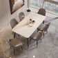 Rectangle Black Base Dining Table Modern Stone Table for Living Room Clearhalo 'Dining Tables & Seating' 'Dining Tables' 'dining_table' 'furn' 'furn_dining_table' 'Furniture' 'Kitchen & Dining Furniture' 6391369