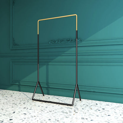 Contemporary Metal Clothes Simple Coat Rack Bedroom Coat Rack 31"L x 16"W x 59"H Gold-Black