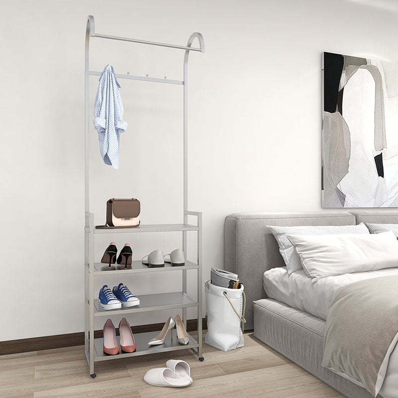 Luxurious Metallic Coat Hanger Free Standing Multicapa Estantes de diseño de la reverencia