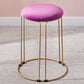 Metal Frame Pouf Plain Round Contemporary Velvet Fade Resistant Ottoman Purple 1 Piece Clearhalo 'furn' 'furn_ottomans_poufs' 'Furniture' 'Living Room Furniture' 'Ottomans & Poufs' 'ottomans_poufs' 6394045