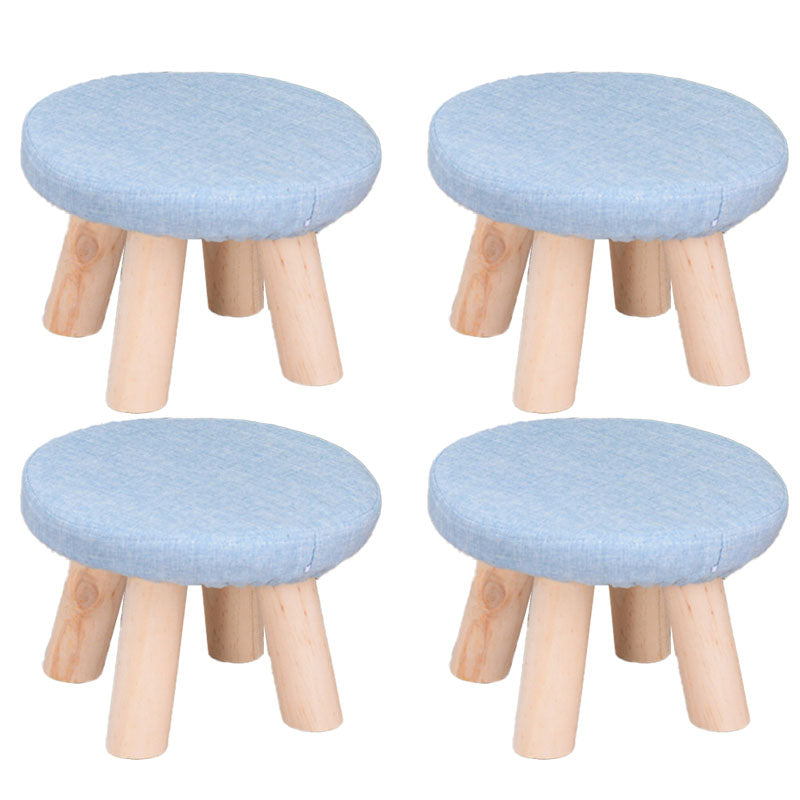 Modern Watermelon Standard Tear Resistant Round Standard for Living Room Blue 4 Piece Set Clearhalo 'furn' 'furn_ottomans_poufs' 'Furniture' 'Living Room Furniture' 'Ottomans & Poufs' 'ottomans_poufs' 6394088
