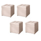 Tufted Pouf Solid Color Fabric Square Scratch Resistant Pouf Ottoman with Storage Beige 4 Piece Set Clearhalo 'furn' 'furn_ottomans_poufs' 'Furniture' 'Living Room Furniture' 'Ottomans & Poufs' 'ottomans_poufs' 6394137
