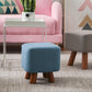 Square Pouf Stool Pure Color Cotton Linen Upholstered Wood Frame Pouf Ottoman Clearhalo 'furn' 'furn_ottomans_poufs' 'Furniture' 'Living Room Furniture' 'Ottomans & Poufs' 'ottomans_poufs' 6394156
