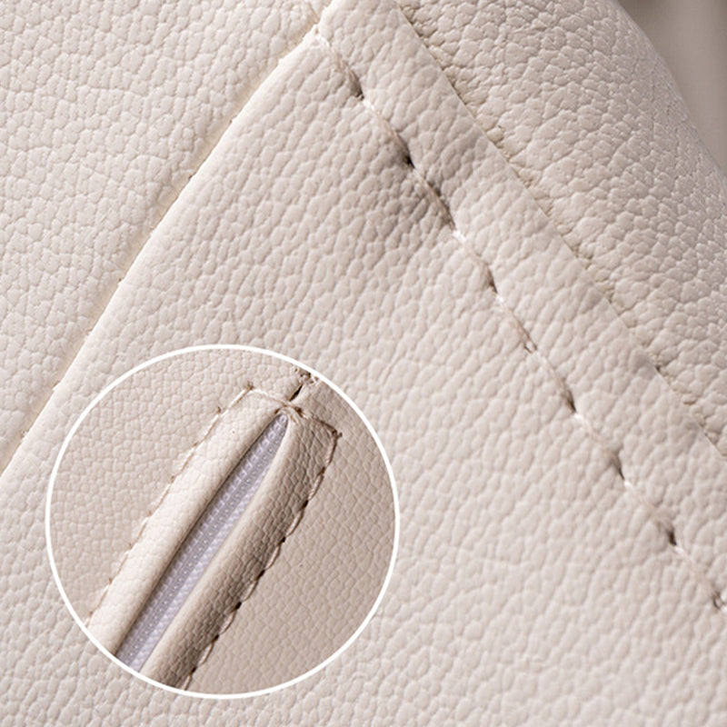 Modern Style Parsons Arm Chair Leather Upholstered Indoor Dining Chair Clearhalo 'Dining Chairs' 'Dining Tables & Seating' 'dining_chair' 'furn' 'furn_dining_chair' 'Furniture' 'Kitchen & Dining Furniture' 6394370