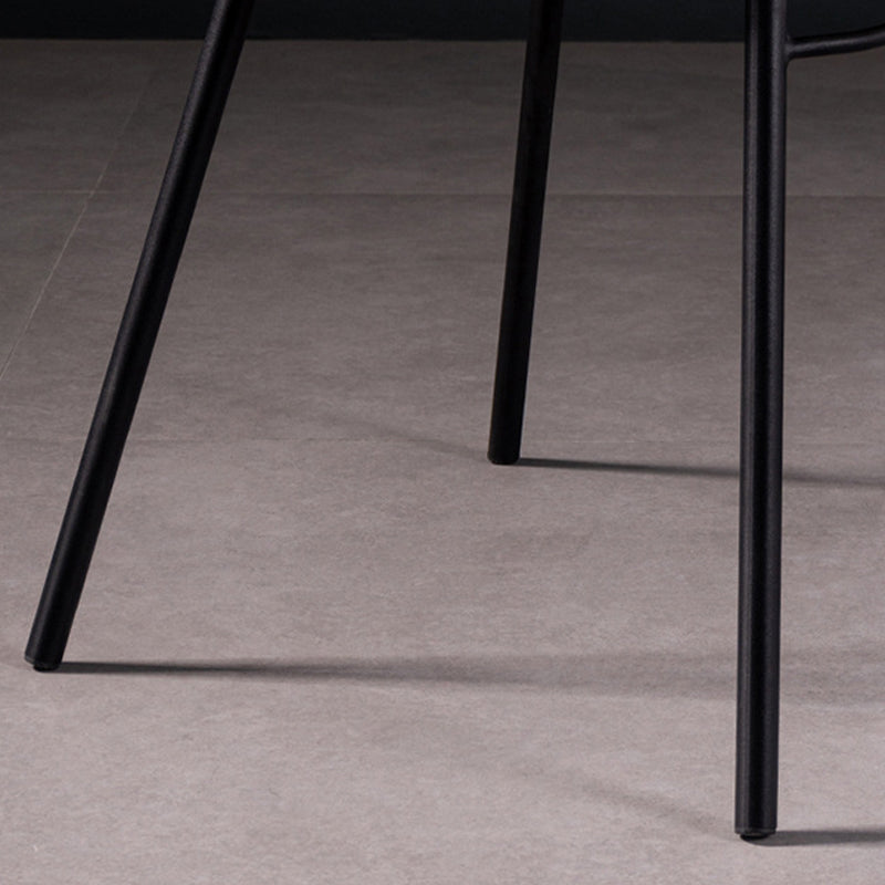 Modern Style Parsons Arm Chair Leather Upholstered Indoor Dining Chair Clearhalo 'Dining Chairs' 'Dining Tables & Seating' 'dining_chair' 'furn' 'furn_dining_chair' 'Furniture' 'Kitchen & Dining Furniture' 6394371