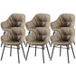 Modern Style Parsons Arm Chair Leather Upholstered Indoor Dining Chair Grey 6 Piece Set Clearhalo 'Dining Chairs' 'Dining Tables & Seating' 'dining_chair' 'furn' 'furn_dining_chair' 'Furniture' 'Kitchen & Dining Furniture' 6394373