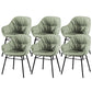 Modern Style Parsons Arm Chair Leather Upholstered Indoor Dining Chair Lake Green 6 Piece Set Clearhalo 'Dining Chairs' 'Dining Tables & Seating' 'dining_chair' 'furn' 'furn_dining_chair' 'Furniture' 'Kitchen & Dining Furniture' 6394394