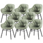 Modern Style Parsons Arm Chair Leather Upholstered Indoor Dining Chair Lake Green 8 Piece Set Clearhalo 'Dining Chairs' 'Dining Tables & Seating' 'dining_chair' 'furn' 'furn_dining_chair' 'Furniture' 'Kitchen & Dining Furniture' 6394395