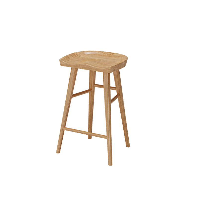 Solid Wood Counter Stool Industrial Backless Bar Stool with Footrest 1 Piece Clearhalo 'Bar Furniture' 'Bar Stools' 'bar_stools' 'furn' 'furn_bar_stools' 'Furniture' 'Kitchen & Dining Furniture' 6394661