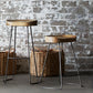 Contemporary Style Counter Stool Solid Wood Saddle Seat Bar Stool with Metal Base Clearhalo 'Bar Furniture' 'Bar Stools' 'bar_stools' 'furn' 'furn_bar_stools' 'Furniture' 'Kitchen & Dining Furniture' 6394672