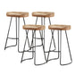 Contemporary Style Counter Stool Solid Wood Saddle Seat Bar Stool with Metal Base 4 Piece Set Clearhalo 'Bar Furniture' 'Bar Stools' 'bar_stools' 'furn' 'furn_bar_stools' 'Furniture' 'Kitchen & Dining Furniture' 6394680