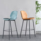 Modern Faux Leather Counter Stool Low Back Indoor Stool with Black Frame Clearhalo 'Bar Furniture' 'Bar Stools' 'bar_stools' 'furn' 'furn_bar_stools' 'Furniture' 'Kitchen & Dining Furniture' 6394687