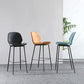 Modern Faux Leather Counter Stool Low Back Indoor Stool with Black Frame Clearhalo 'Bar Furniture' 'Bar Stools' 'bar_stools' 'furn' 'furn_bar_stools' 'Furniture' 'Kitchen & Dining Furniture' 6394693
