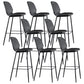 Modern Faux Leather Counter Stool Low Back Indoor Stool with Black Frame Black 8 Piece Set Clearhalo 'Bar Furniture' 'Bar Stools' 'bar_stools' 'furn' 'furn_bar_stools' 'Furniture' 'Kitchen & Dining Furniture' 6394696