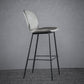 Modern Faux Leather Counter Stool Low Back Indoor Stool with Black Frame Grey 1 Piece Clearhalo 'Bar Furniture' 'Bar Stools' 'bar_stools' 'furn' 'furn_bar_stools' 'Furniture' 'Kitchen & Dining Furniture' 6394698