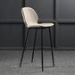 Modern Faux Leather Counter Stool Low Back Indoor Stool with Black Frame Light Gray 1 Piece Clearhalo 'Bar Furniture' 'Bar Stools' 'bar_stools' 'furn' 'furn_bar_stools' 'Furniture' 'Kitchen & Dining Furniture' 6394708