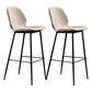 Modern Faux Leather Counter Stool Low Back Indoor Stool with Black Frame Light Gray 2 Piece Set Clearhalo 'Bar Furniture' 'Bar Stools' 'bar_stools' 'furn' 'furn_bar_stools' 'Furniture' 'Kitchen & Dining Furniture' 6394709