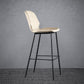 Modern Faux Leather Counter Stool Low Back Indoor Stool with Black Frame White 1 Piece Clearhalo 'Bar Furniture' 'Bar Stools' 'bar_stools' 'furn' 'furn_bar_stools' 'Furniture' 'Kitchen & Dining Furniture' 6394713
