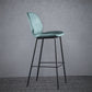 Modern Faux Leather Counter Stool Low Back Indoor Stool with Black Frame Blue 1 Piece Clearhalo 'Bar Furniture' 'Bar Stools' 'bar_stools' 'furn' 'furn_bar_stools' 'Furniture' 'Kitchen & Dining Furniture' 6394723