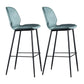 Modern Faux Leather Counter Stool Low Back Indoor Stool with Black Frame Blue 2 Piece Set Clearhalo 'Bar Furniture' 'Bar Stools' 'bar_stools' 'furn' 'furn_bar_stools' 'Furniture' 'Kitchen & Dining Furniture' 6394724