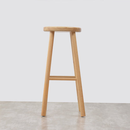 Industrial Solid Wood Counter Stool Round Backless Bar Stool with Footrest 1 Piece Clearhalo 'Bar Furniture' 'Bar Stools' 'bar_stools' 'furn' 'furn_bar_stools' 'Furniture' 'Kitchen & Dining Furniture' 6394749