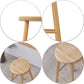 Industrial Solid Wood Counter Stool Round Backless Bar Stool with Footrest Clearhalo 'Bar Furniture' 'Bar Stools' 'bar_stools' 'furn' 'furn_bar_stools' 'Furniture' 'Kitchen & Dining Furniture' 6394755