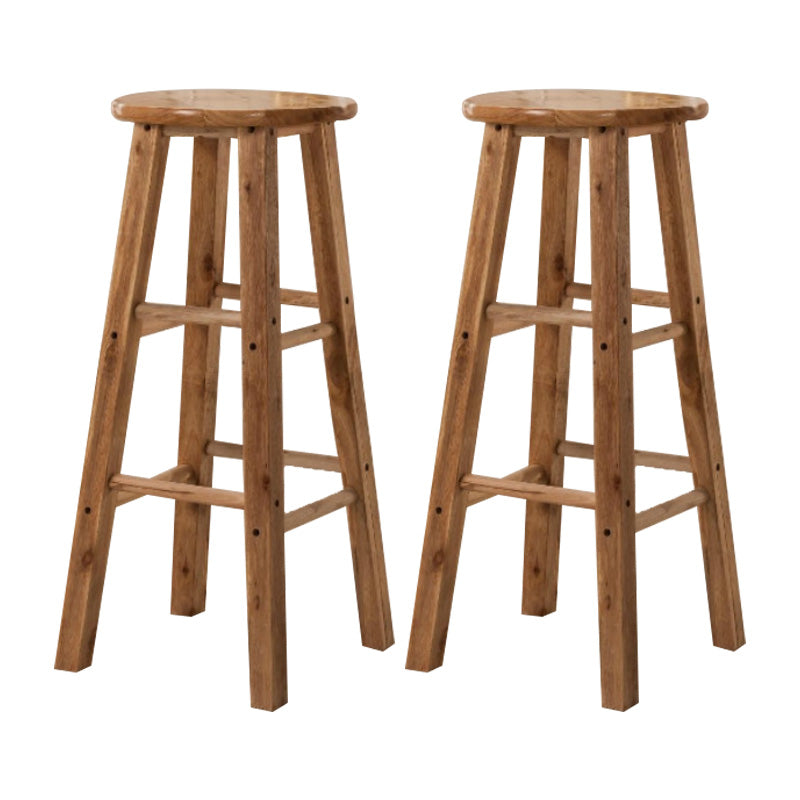 Taburete de bar sin respaldo Taburetes de madera de estilo industrial con altura de mostrador