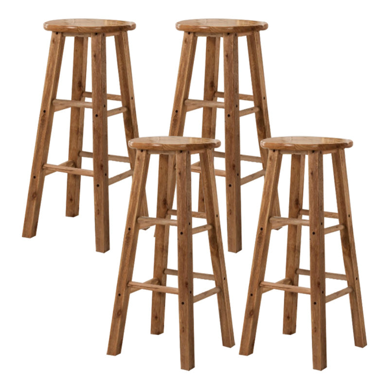 Taburete de bar sin respaldo Taburetes de madera de estilo industrial con altura de mostrador