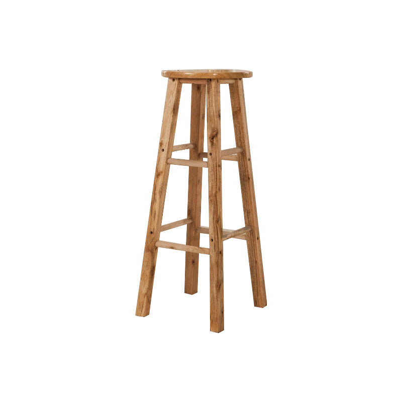 Taburete de bar sin respaldo Taburetes de madera de estilo industrial con altura de mostrador