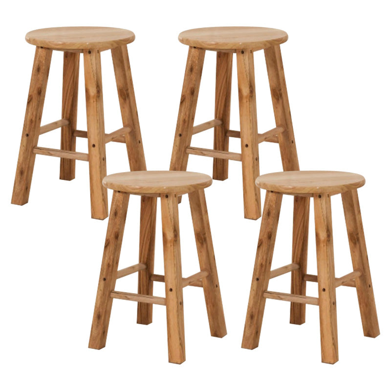 Taburete de bar sin respaldo Taburetes de madera de estilo industrial con altura de mostrador
