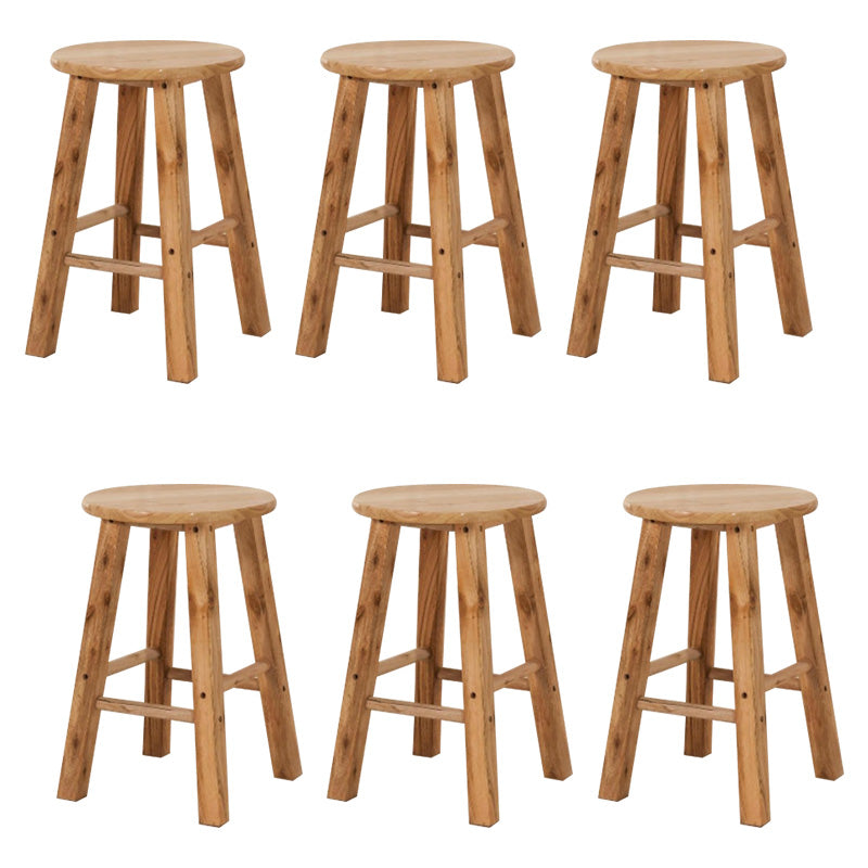 Taburete de bar sin respaldo Taburetes de madera de estilo industrial con altura de mostrador