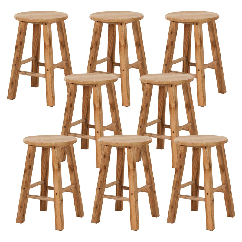 Taburete de bar sin respaldo Taburetes de madera de estilo industrial con altura de mostrador