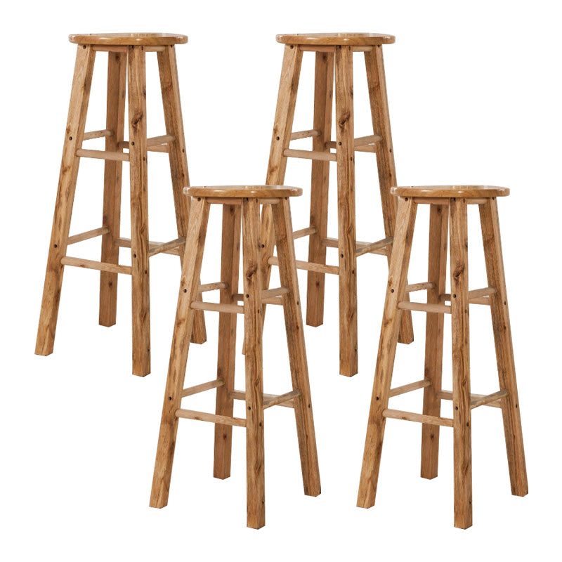 Taburete de bar sin respaldo Taburetes de madera de estilo industrial con altura de mostrador
