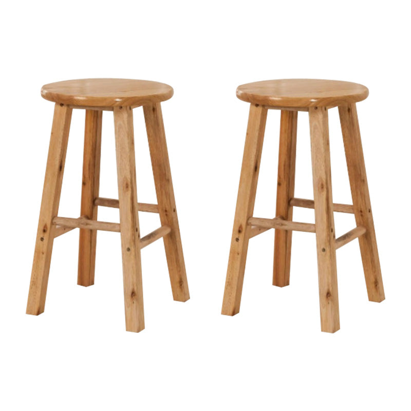 Taburete de bar sin respaldo Taburetes de madera de estilo industrial con altura de mostrador
