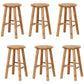 Taburete de bar sin respaldo Taburetes de madera de estilo industrial con altura de mostrador