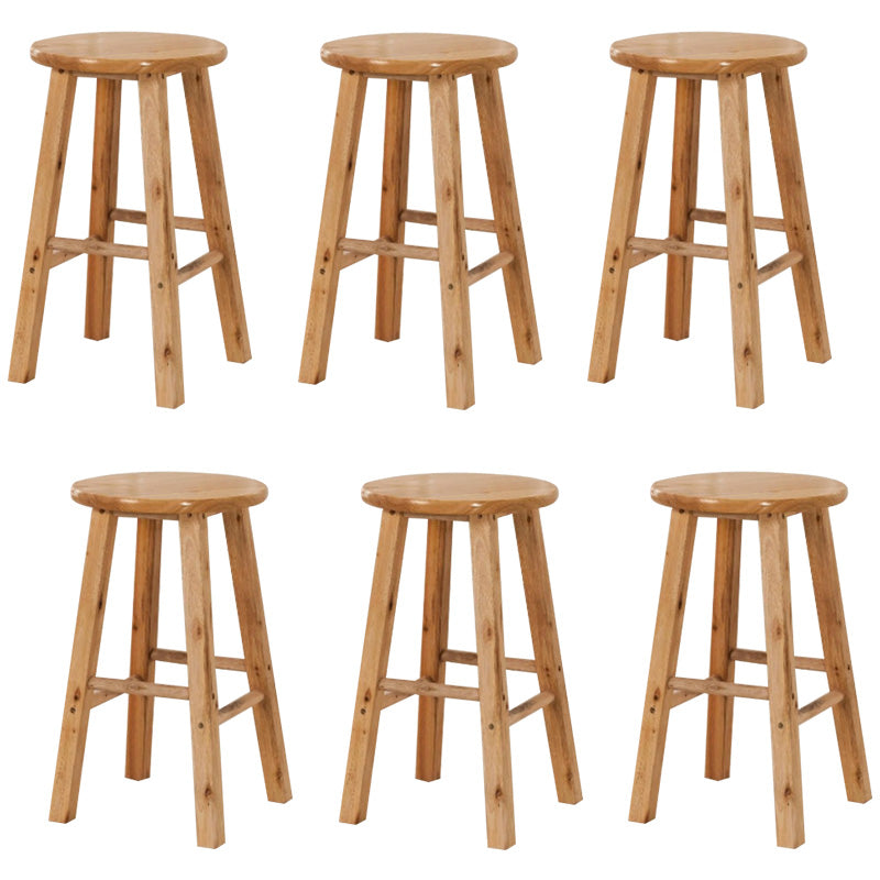 Taburete de bar sin respaldo Taburetes de madera de estilo industrial con altura de mostrador