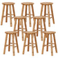Taburete de bar sin respaldo Taburetes de madera de estilo industrial con altura de mostrador