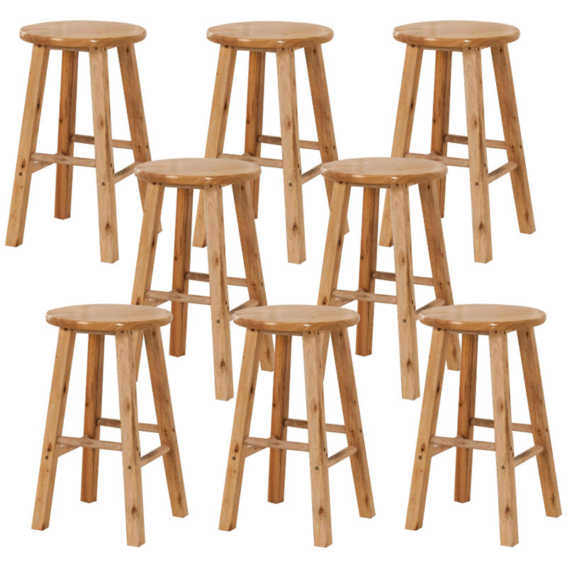 Taburete de bar sin respaldo Taburetes de madera de estilo industrial con altura de mostrador
