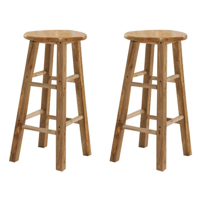 Taburete de bar sin respaldo Taburetes de madera de estilo industrial con altura de mostrador