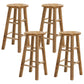 Taburete de bar sin respaldo Taburetes de madera de estilo industrial con altura de mostrador