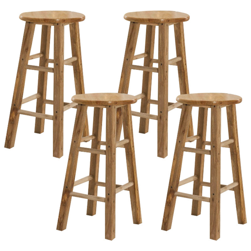 Taburete de bar sin respaldo Taburetes de madera de estilo industrial con altura de mostrador